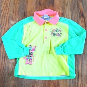 Neon kids Robot Shirt